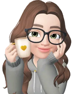 ☕️ Desenho animado, Garota, Mulher, Café, Fofo, Feliz telegram sticker