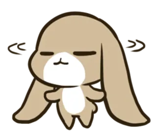 😑 coelho, desenho animado, fofo, animal, personagem whatsapp sticker