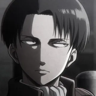 🕶️ Levi Ackerman Attack on Titan anime, manga, cartoon character, Levi Ackerman, Attack on Titan telegram sticker
