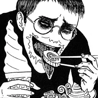 😄 Manga, Terror, Helado, Sushi, Junji Ito whatsapp sticker