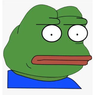 🙂 Pepe the Frog pepe, meme, kikker, internet, verdrietig telegram sticker