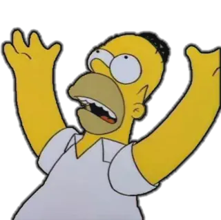 👐 Homer Simpson The Simpsons Homer Simpson, The Simpsons, cartoon, character, yellow, funny, animated telegram sticker