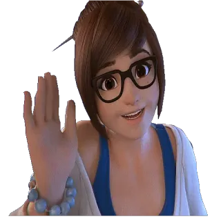 👋 Mei Overwatch mei, overwatch, videogame, personagem, onda telegram sticker