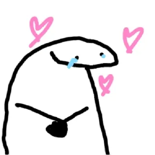 🥰 Liebe, Herz, süß, Cartoon, Emotion, einfach, Flork telegram sticker