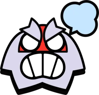 😡 화난, 만화, 표정, 얼굴, 괴물 telegram sticker