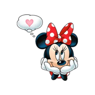 💝 Minnie Mouse minnie, cartoni animati, disney, cuore, amore, carino telegram sticker