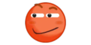 🤔 red, round, face, emoji, happy, blush, eyes telegram sticker