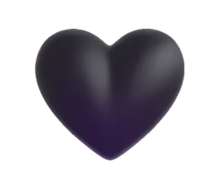 🖤 hati, cinta, 3D, ungu, valentine telegram sticker