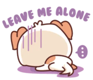 😔 不要再说了 슬픈, 우는, 화난, 지친, 햄스터, 동물, 만화 telegram sticker