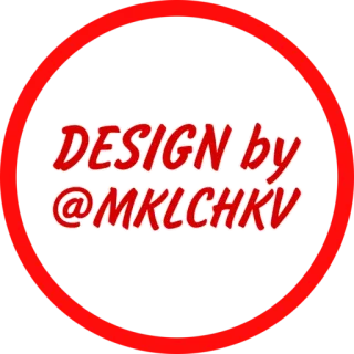 🧑‍🎨 DESIGN by @MKLCHKV design, texto, vermelho, círculo, nome de usuário telegram sticker