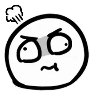 😃 Wut, Cartoon, Stimmung, Ausdruck, Gesicht, Sticker, Irritation whatsapp sticker