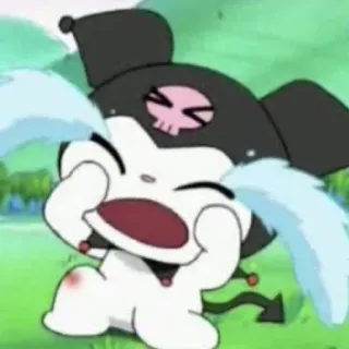 😭 Kuromi desenho animado, Kuromi, chorando, triste, anime, personagem, Sanrio whatsapp sticker
