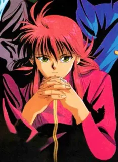 😐 Kurama Yu Yu Hakusho Аниме, Манга, Курама, Ю Ю Хакушо, рыжие волосы telegram sticker