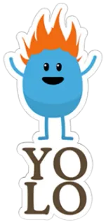 😅 YOLO YOLO, motivational, character, sticker telegram sticker