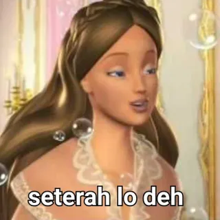 🤮 seterah lo deh Barbie, animasi, wanita, kartun whatsapp sticker