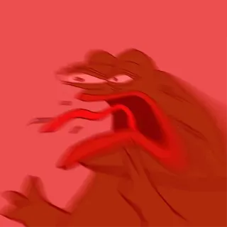😡 Pepe Meme, Internetcultuur, Kikker, Boos, Pepe de kikker telegram sticker