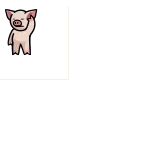 🐖 cerdo, animal, dibujos animados, gesto ofensivo whatsapp sticker