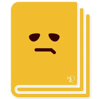 📔 libro, emoji, triste, amarillo, cara telegram sticker