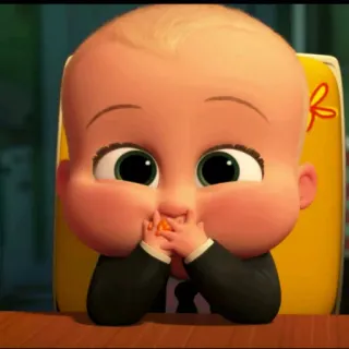 😄 Boss Baby The Boss Baby bébé, dessin animé, costume, mignon, chef telegram sticker