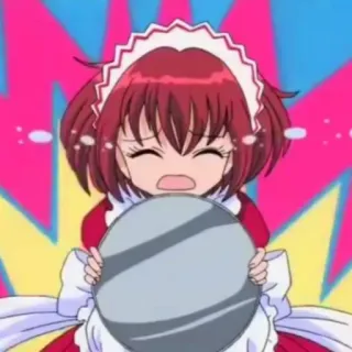 😭 Anime, Weinen, Maid, Cartoon, Kawaii, Traurig whatsapp sticker