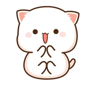 ✨ mèo, dễ thương, kawaii, động vật, nhãn dán telegram sticker
