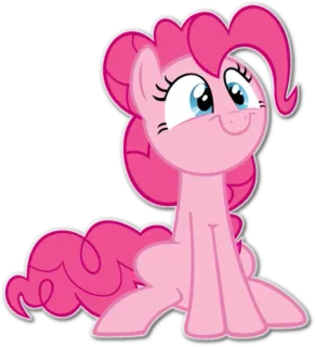 ☺️ Pinkie Pie My Little Pony Pony, Cartoon, Rosa, Niedlich, Figur telegram sticker
