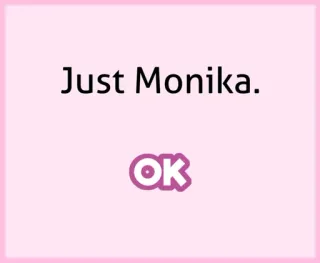 DDLC Monika telegram stickers