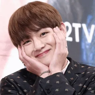🥰 V kpop, sänger, bts, idol, porträt, koreanisch, promi telegram sticker