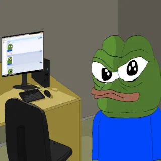 💻 Pepe the Frog Pepe, frog, meme, internet meme, cartoon, angry telegram sticker