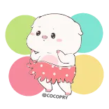 💃 dễ thương, động vật, kawaii, minh họa, hoạt hình, nhảy, váy whatsapp sticker
