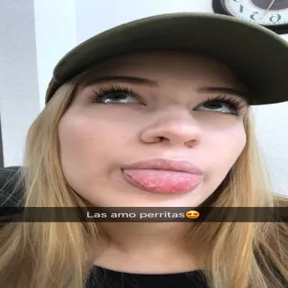 😍 Las amo perritas phụ nữ, mũ, lưỡi, biểu cảm telegram sticker