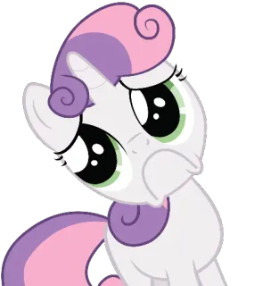 ☹ Sweetie Belle My Little Pony: Friendship Is Magic cartoon, pony, sad, cute, My Little Pony, Sweetie Belle, equine telegram sticker