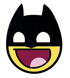 😆 Batman супергерой, Бэтмен, DC Comics, маска, мультфильм, комикс, герой whatsapp sticker