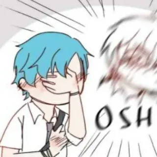 🦕 OSH Cartoon, Schockiert, Comic, Anime, Überrascht whatsapp sticker