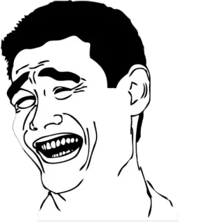 😄 meme, face, laughing, troll, internet telegram sticker
