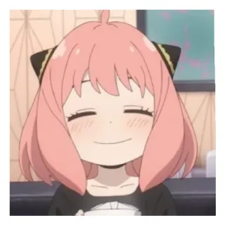 😄 Anya Forger Spy x Family Anime, Spy x Family, Anya Forger, Dibujo animado, Pelo rosa, Lindo, Presumido whatsapp sticker
