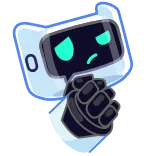 🤔 robot, sad, emoticon, kawaii, cute, thinking, worried telegram sticker
