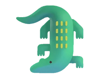 🐊 alligator, crocodile, reptile, animal, green, cartoon, sticker telegram sticker