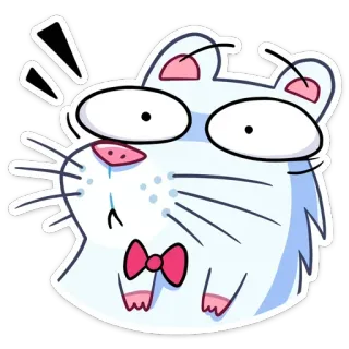 😳 kot, kreskówka, uroczy, zwierzę, naklejka telegram sticker