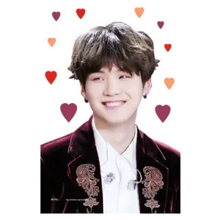 😏 человек, мужчина, улыбка, портрет, сердечки, фанат whatsapp sticker