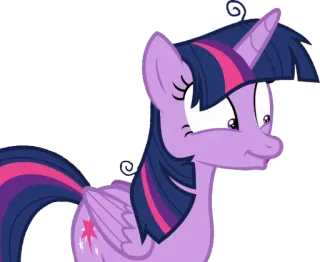😛 Twilight Sparkle My Little Pony pony, cartoon, character, magic, friendship, animated telegram sticker