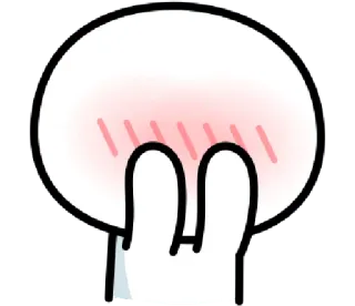 ☺️ Emoji, Rougir, Dessin animé, Timide, Mignon telegram sticker