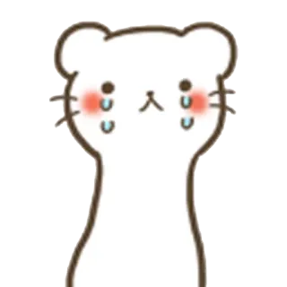 😭 可爱, 悲伤, 哭, 动物, 卡通, 贴纸 telegram sticker