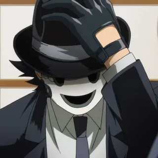 🚬 Sniper Mask High-Rise Invasion anime, character, mask, suit, sniper mask, high-rise invasion telegram sticker
