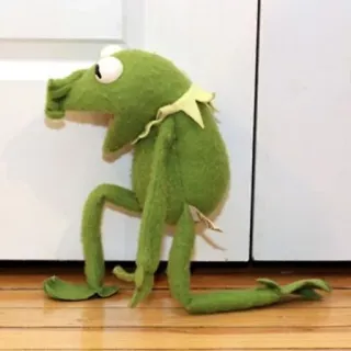 🙃 Kermit Kermit the Frog, puppet, meme, funny, frog, muppet telegram sticker