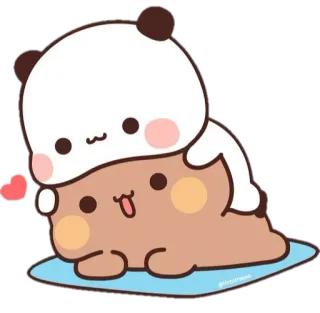🍼 Panda, Desenho animado, Fofo, Animal, Kawaii, Adesivo telegram sticker