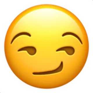 😏 이모티콘, 능글, 노란색 telegram sticker