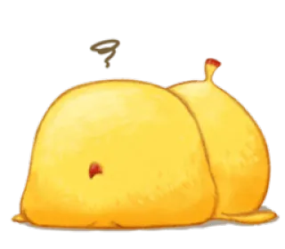 😞 Blob, Gelb, Niedlich, Lustig, Cartoon, Figur telegram sticker