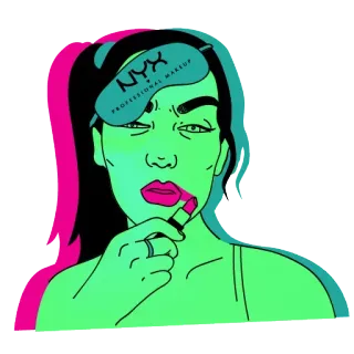 😻 NYX PROFESSIONAL MAKEUP maquillaje, cosméticos, belleza, labial, NYX telegram sticker