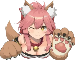 😸 Anime, Ragazza, Orecchie, Coda, Carino, Kawaii telegram sticker